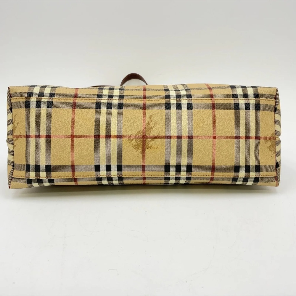 Auth Burberry Beige Nova Red Check Tote Bag Nylon and Burberry dust bag - Picture 3 of 17